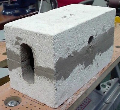 3300F KALA Insulating Firebrick 10lbs EACH 9 x 4.5 x 3 - 2.75 Arch HARD  (Qty 1)